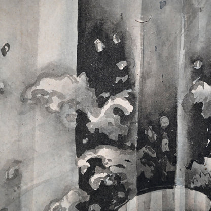 Edo p. Koi Nobori Leaping Carp Pair of Kishi School Scrolls ー“鯉瀧登二幅"