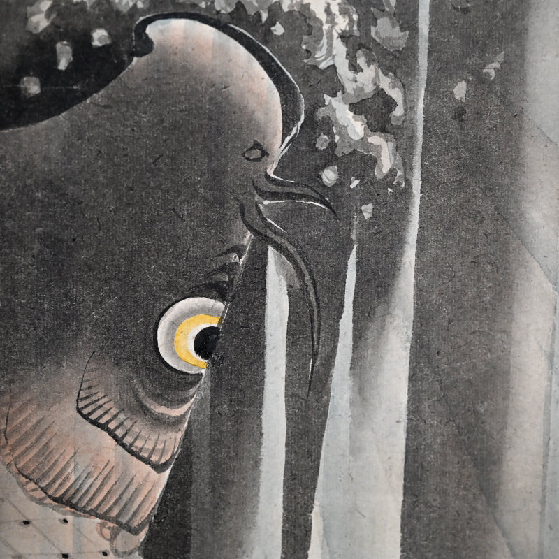 Edo p. Koi Nobori Leaping Carp Pair of Kishi School Scrolls ー“鯉瀧登二幅"