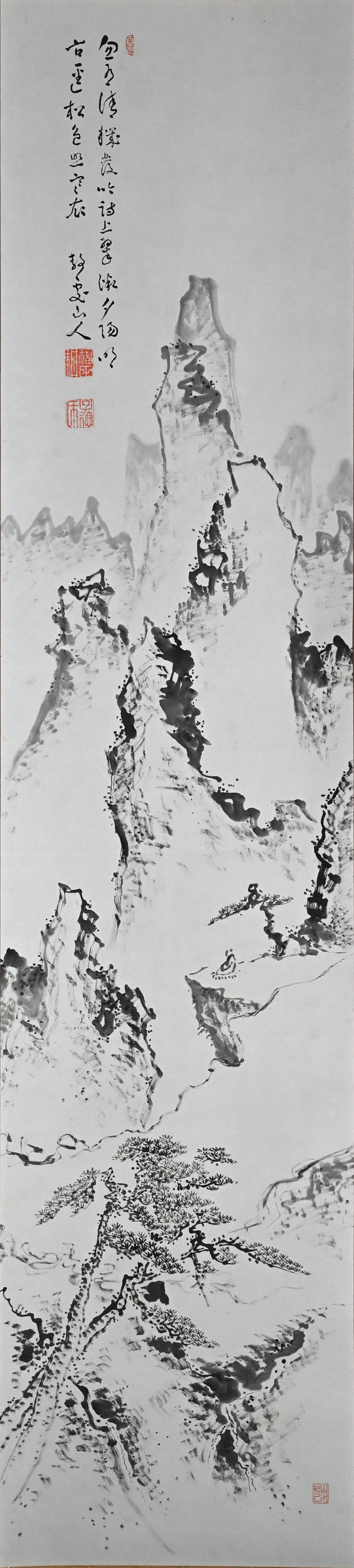 Pair of Ink Paintings ー福田 古道人