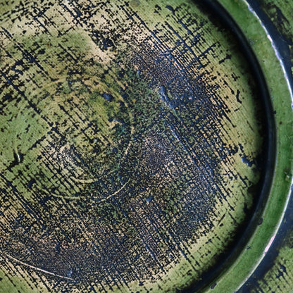 Antique Japanese Gennai Yaki Hexagonal Basin