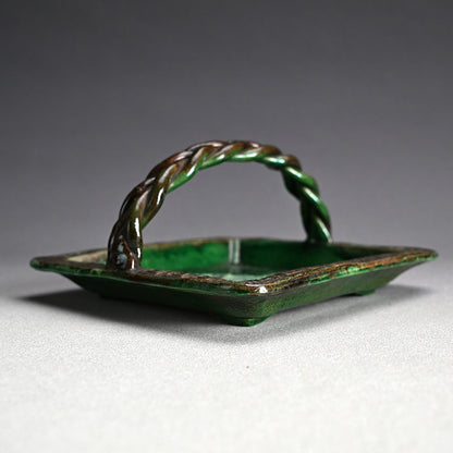 Antique Japanese Gennai Yaki Tetsuki Dish