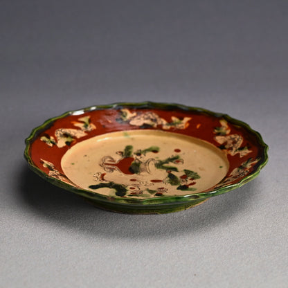 Antique Kochi yaki Plate Cochin China Vietnam