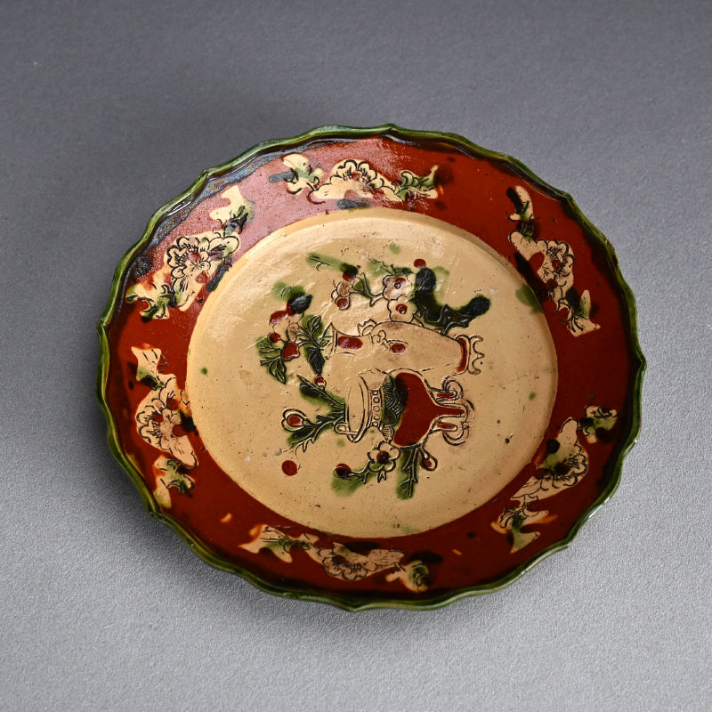 Antique Kochi yaki Plate Cochin China Vietnam