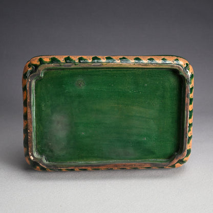 Antique Japanese Gennai Yaki Suiban Platter