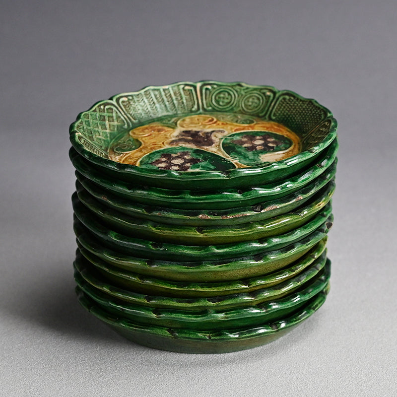 Edo period Gennai Yaki 10 plate set
