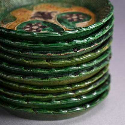 Edo period Gennai Yaki 10 plate set