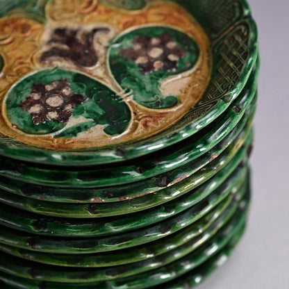 Edo period Gennai Yaki 10 plate set