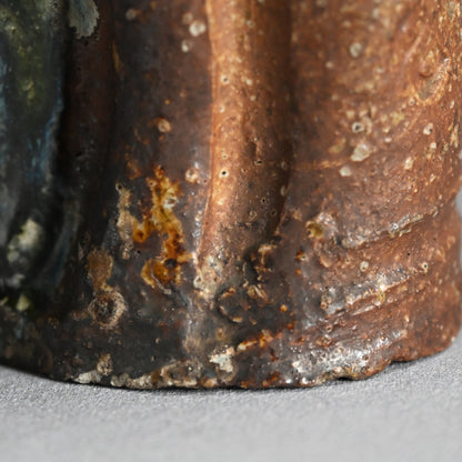 16th-17th c. Iga Kakehana Hanging Tea Room Vase ー山田 宗徧 “伊賀旅枕 掛花“