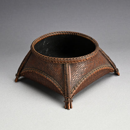 Beautifully Designed Antique Bamboo Sumitori Kago Basket