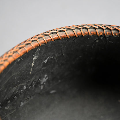 Beautifully Designed Antique Bamboo Sumitori Kago Basket