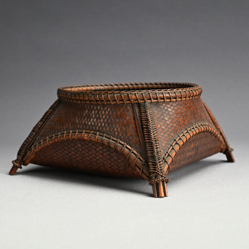 Beautifully Designed Antique Bamboo Sumitori Kago Basket