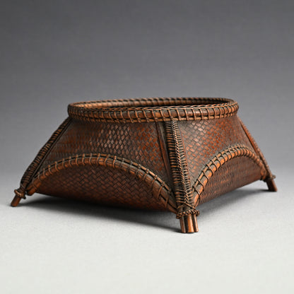 Beautifully Designed Antique Bamboo Sumitori Kago Basket