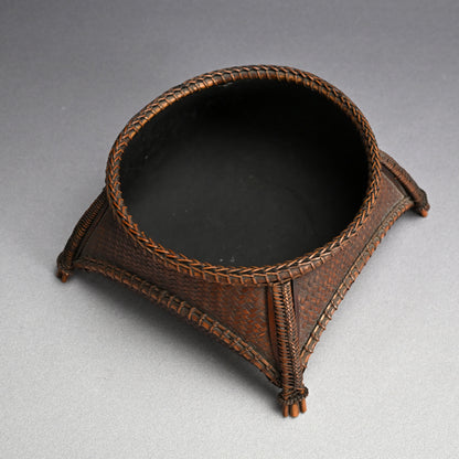 Beautifully Designed Antique Bamboo Sumitori Kago Basket