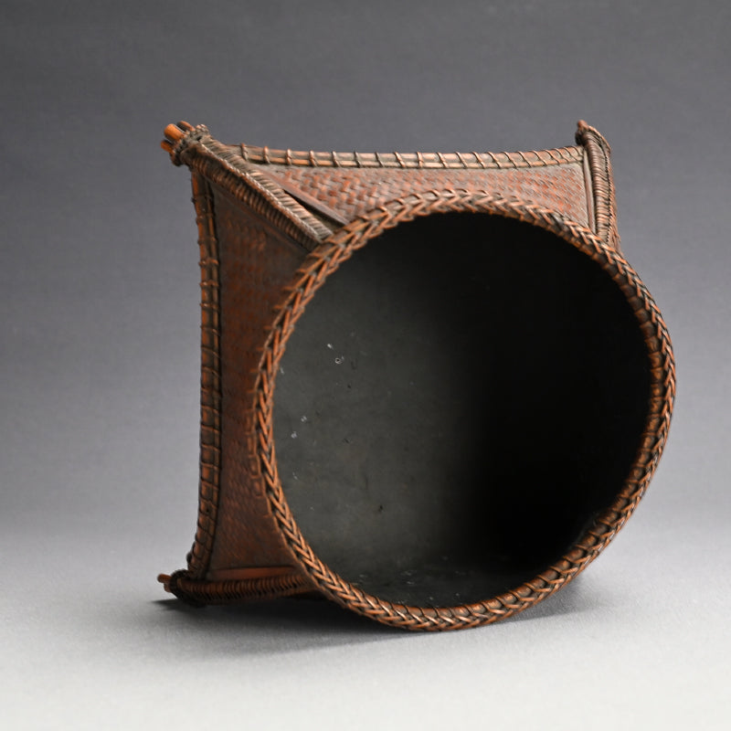 Beautifully Designed Antique Bamboo Sumitori Kago Basket