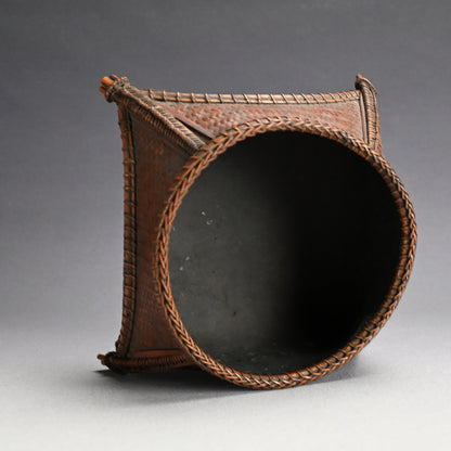Beautifully Designed Antique Bamboo Sumitori Kago Basket