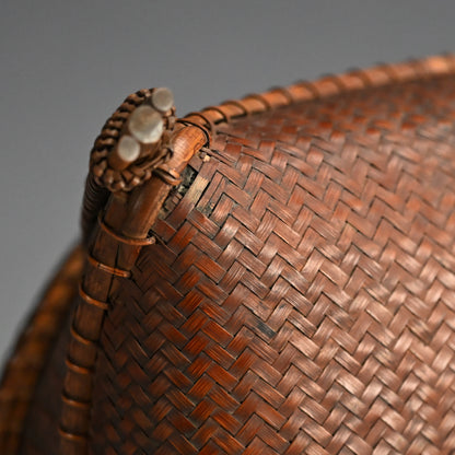 Beautifully Designed Antique Bamboo Sumitori Kago Basket