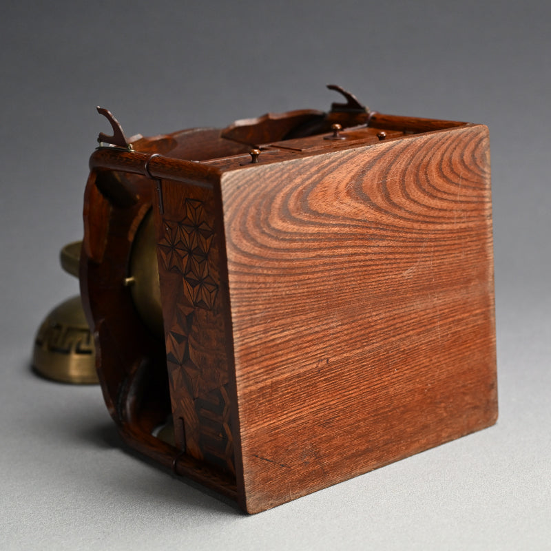 Elegant Antique Japanese Inlayed Wood Smoking Set