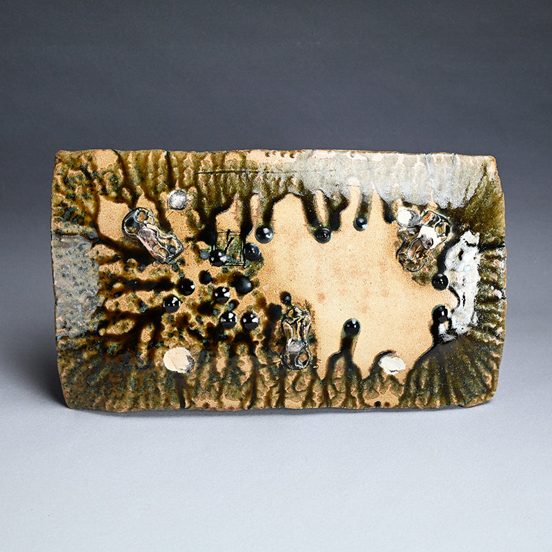 Oribe Chozara Slab ー若尾 利貞 “狐䚸長皿”