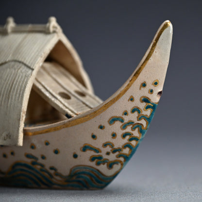 Antique Ninsei Koro Incense Burner ー宮川 (真葛) 香山 "古清水 香炉"
