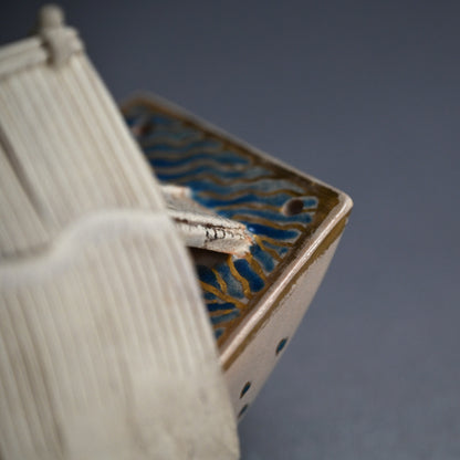 Antique Ninsei Koro Incense Burner ー宮川 (真葛) 香山 "古清水 香炉"