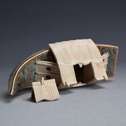 Antique Ninsei Koro Incense Burner ー宮川 (真葛) 香山 "古清水 香炉"