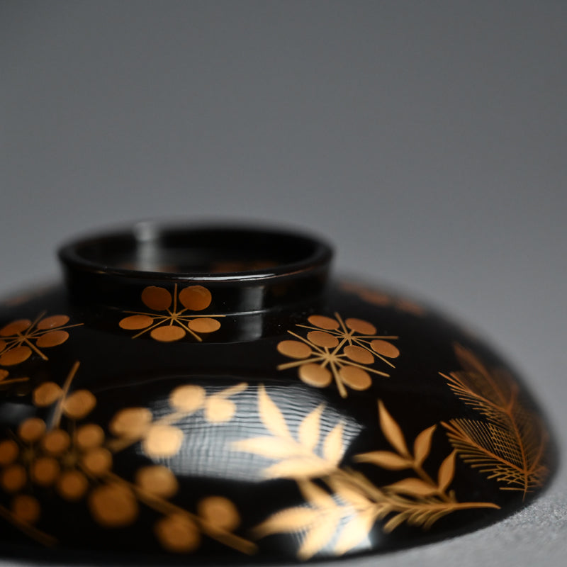 Boxed Set 10 Edo p Kaiseki Lacquer Soup Bowls