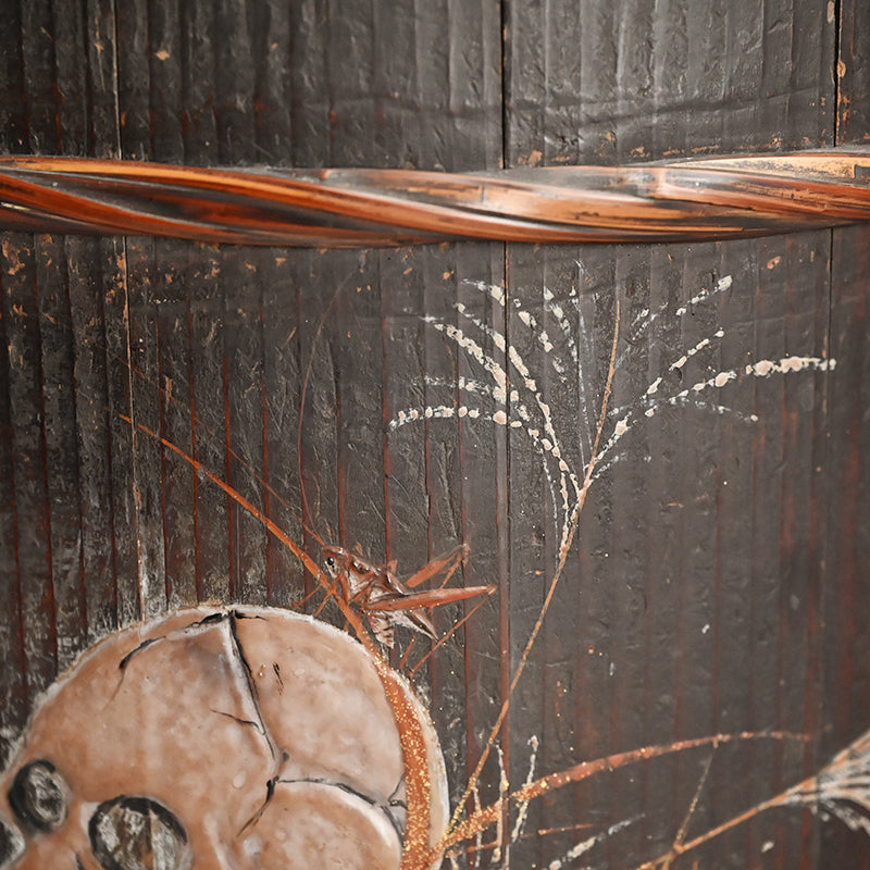 Unusual 19th c. Japanese Binkake Tea Brazier decorated with Skull