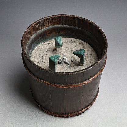 Unusual 19th c. Japanese Binkake Tea Brazier decorated with Skull