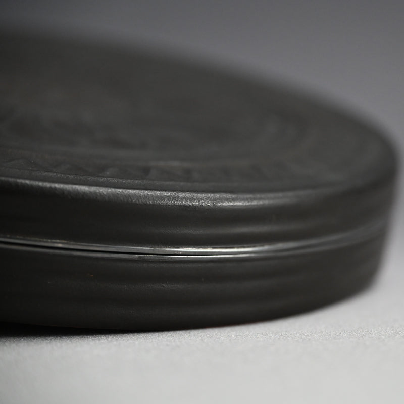 Circular Tile-Shaped Suzuri Bako Lacquered Writing Box