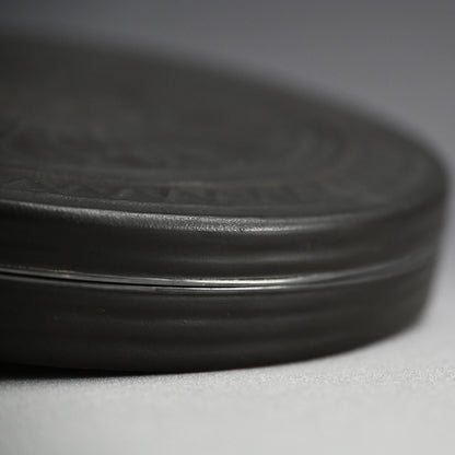 Circular Tile-Shaped Suzuri Bako Lacquered Writing Box