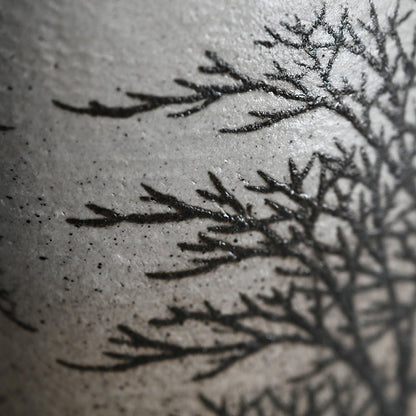 Museum Worthy Representative Vase ー佐伯 守美 "象嵌釉彩樹木文花瓶"