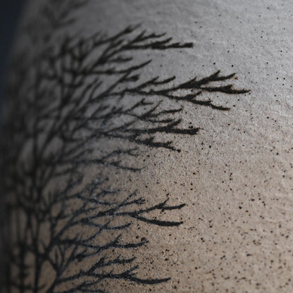 Museum Worthy Representative Vase ー佐伯 守美 "象嵌釉彩樹木文花瓶"