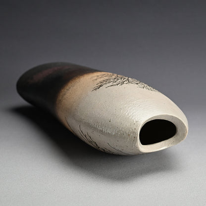 Museum Worthy Representative Vase ー佐伯 守美 "象嵌釉彩樹木文花瓶"