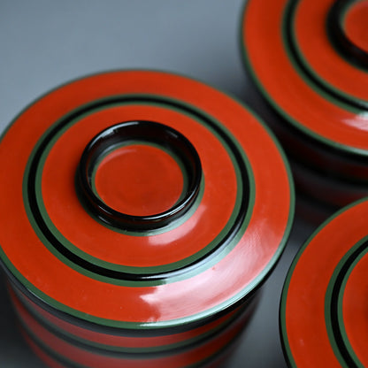 Set 5 Exquisite Kyoto Lacquer Kaiseki Soup Bowls