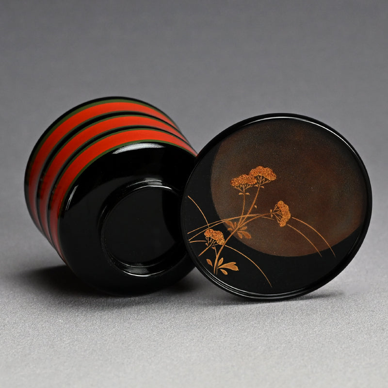 Set 5 Exquisite Kyoto Lacquer Kaiseki Soup Bowls