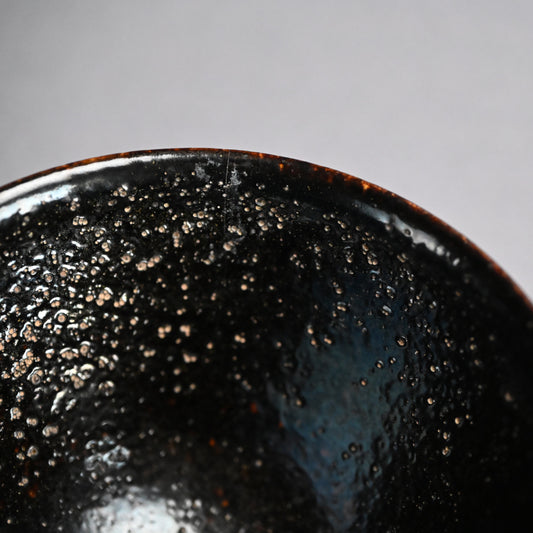 Large Tenmoku Chawan Tea Bowl ー横井 米禽 "茶碗"