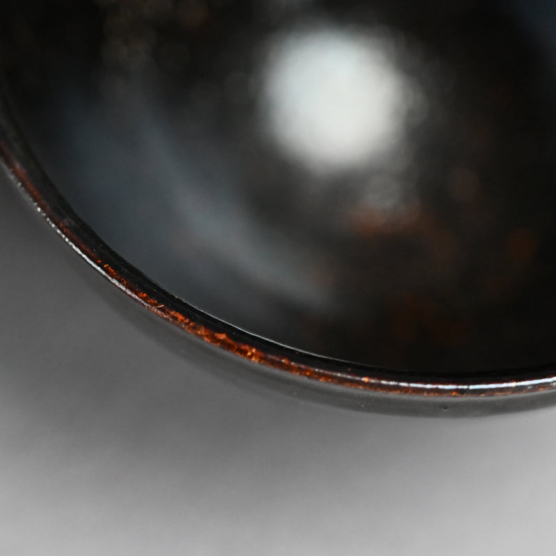 Large Tenmoku Chawan Tea Bowl ー横井 米禽 "茶碗"