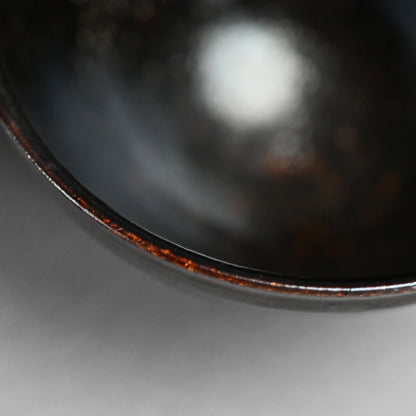 Large Tenmoku Chawan Tea Bowl ー横井 米禽 "茶碗"