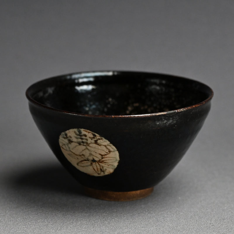 Large Tenmoku Chawan Tea Bowl ー横井 米禽 "茶碗"