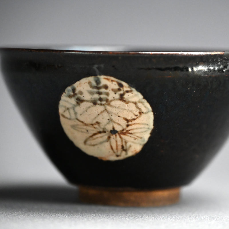 Large Tenmoku Chawan Tea Bowl ー横井 米禽 "茶碗"