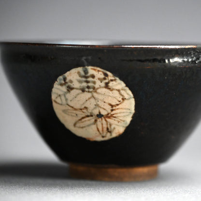 Large Tenmoku Chawan Tea Bowl ー横井 米禽 "茶碗"