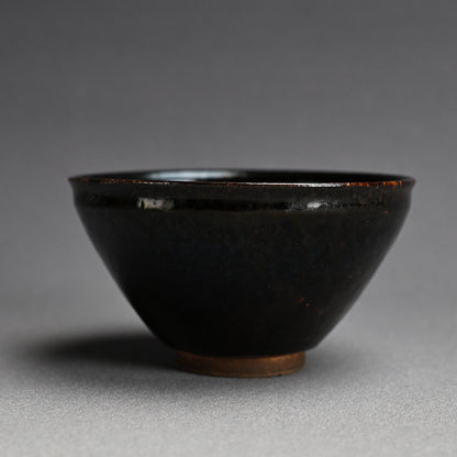 Large Tenmoku Chawan Tea Bowl ー横井 米禽 "茶碗"