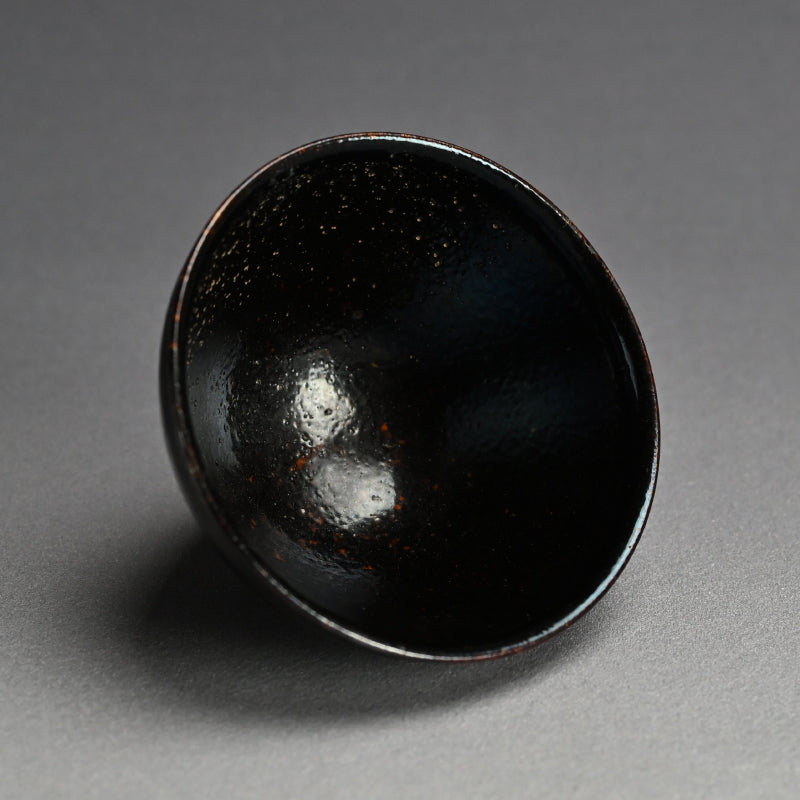 Large Tenmoku Chawan Tea Bowl ー横井 米禽 "茶碗"