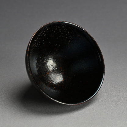 Large Tenmoku Chawan Tea Bowl ー横井 米禽 "茶碗"