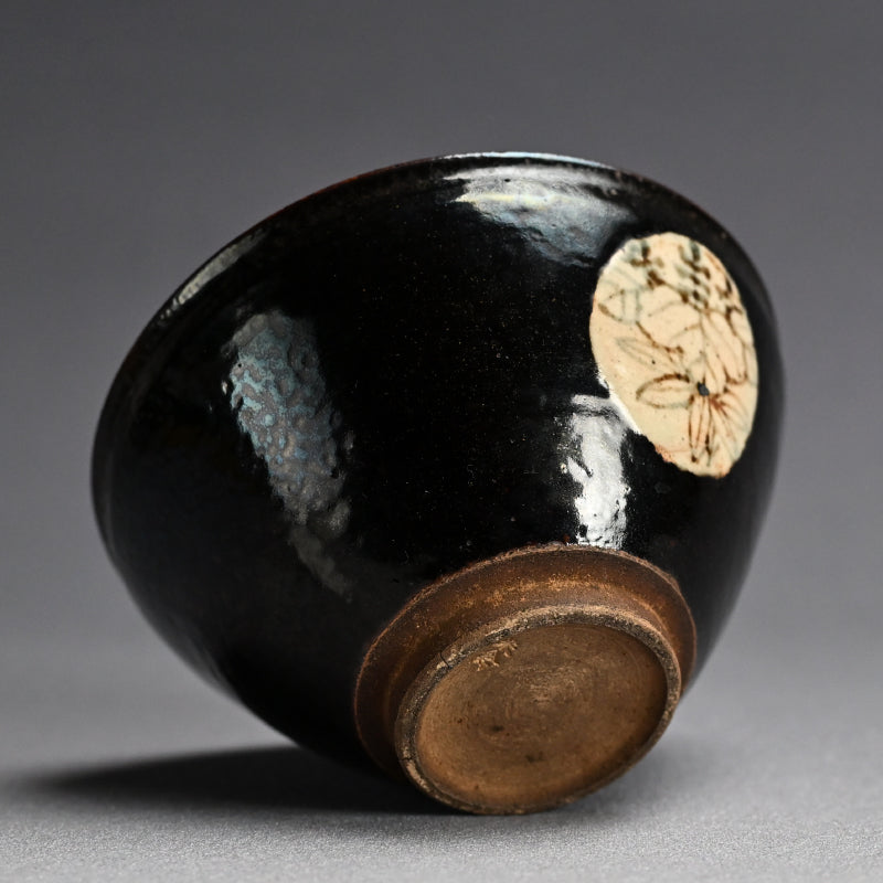 Large Tenmoku Chawan Tea Bowl ー横井 米禽 "茶碗"