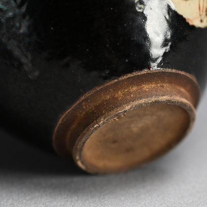 Large Tenmoku Chawan Tea Bowl ー横井 米禽 "茶碗"
