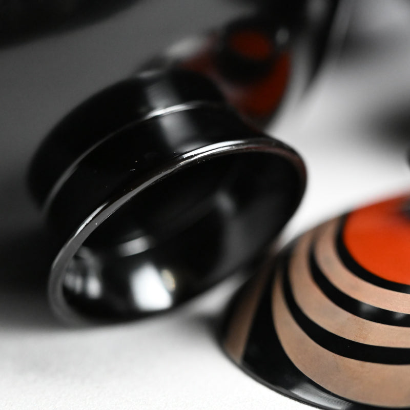 Set 10 Mid-Century Design Wajima Lacquer Bowls ー輪島塗 加藤 正 “御吸物椀”