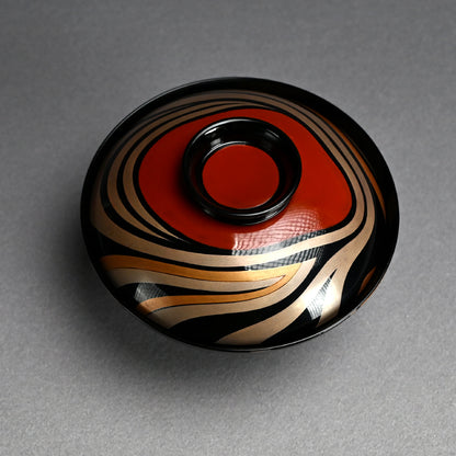 Set 10 Mid-Century Design Wajima Lacquer Bowls ー輪島塗 加藤 正 “御吸物椀”