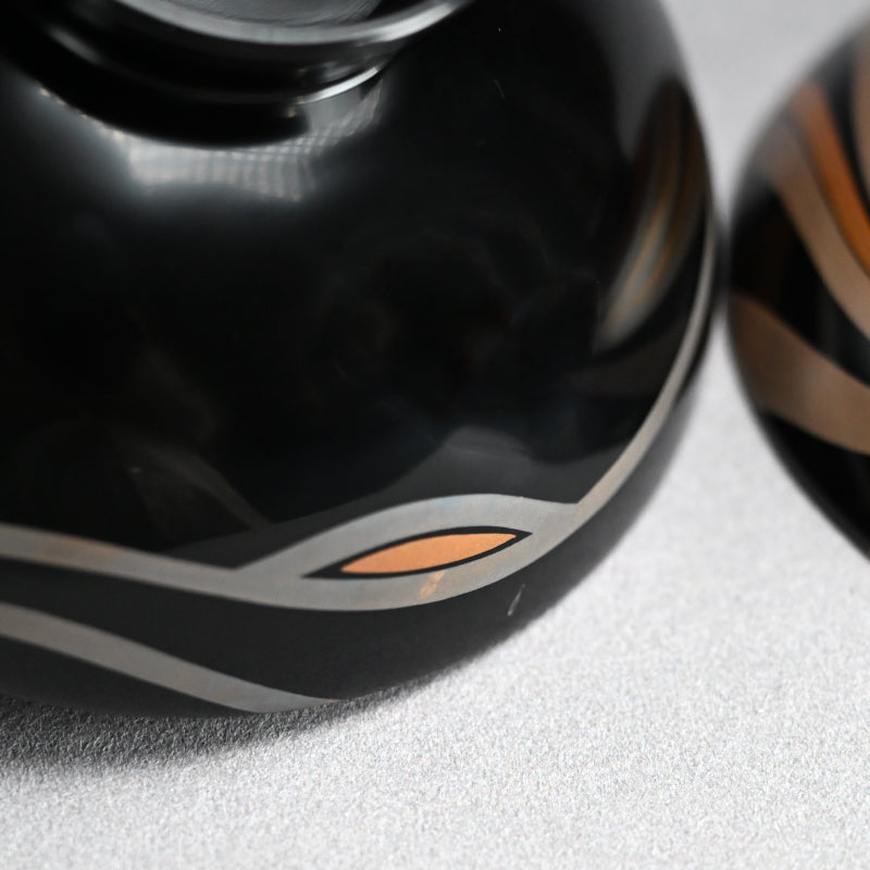 Set 10 Mid-Century Design Wajima Lacquer Bowls ー輪島塗 加藤 正 “御吸物椀”
