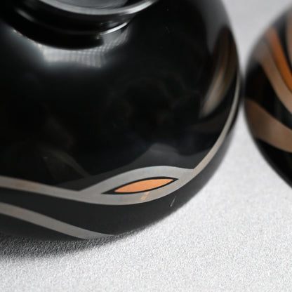 Set 10 Mid-Century Design Wajima Lacquer Bowls ー輪島塗 加藤 正 “御吸物椀”